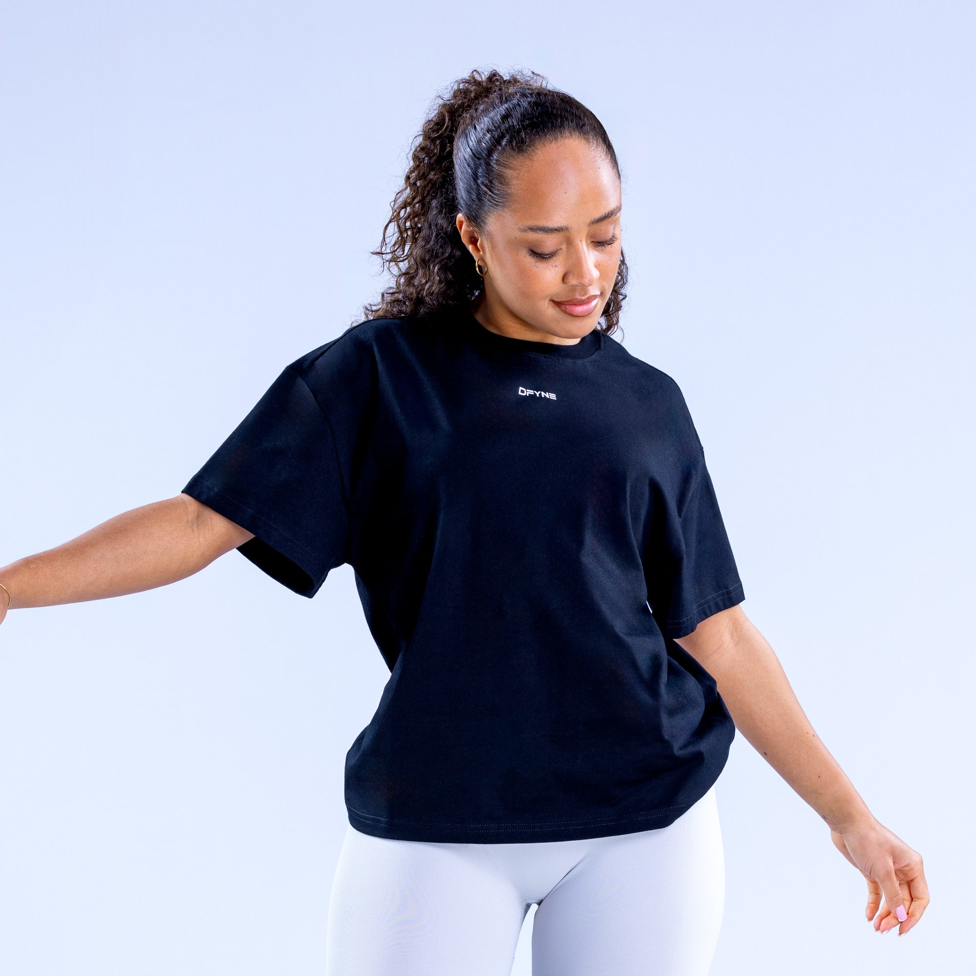 DFYNE Revive Boxy T-Skjorte Dame Svarte | 32805-NRHU