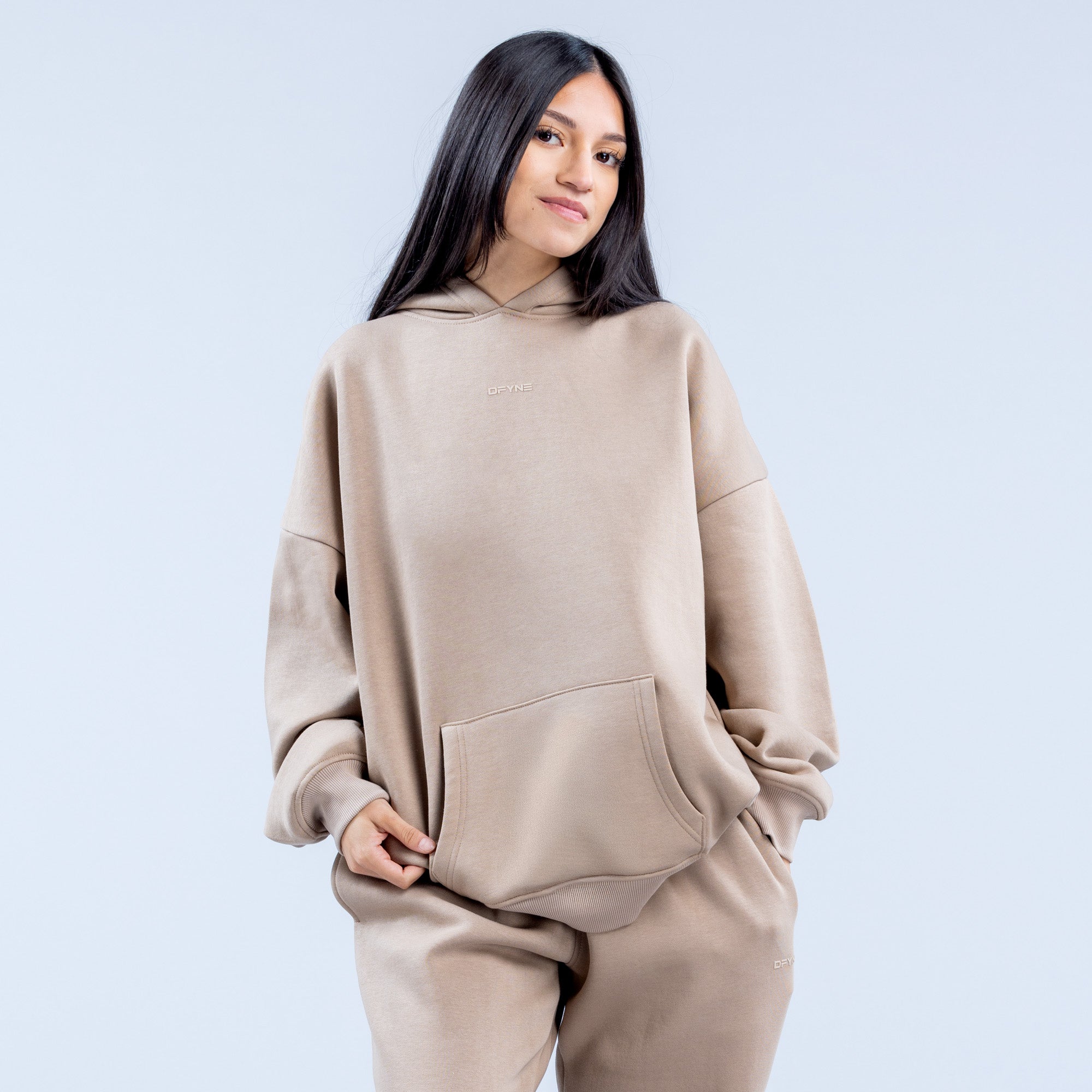 DFYNE Revive Heavy Weight Hettegenser Dame Beige | 37041-TDVJ