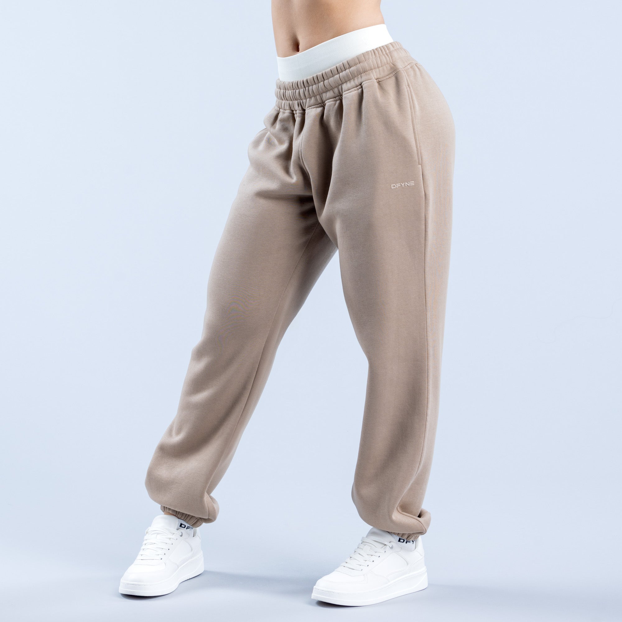 DFYNE Revive Heavy Weight Joggebukse Dame Beige | 94316-YNJF