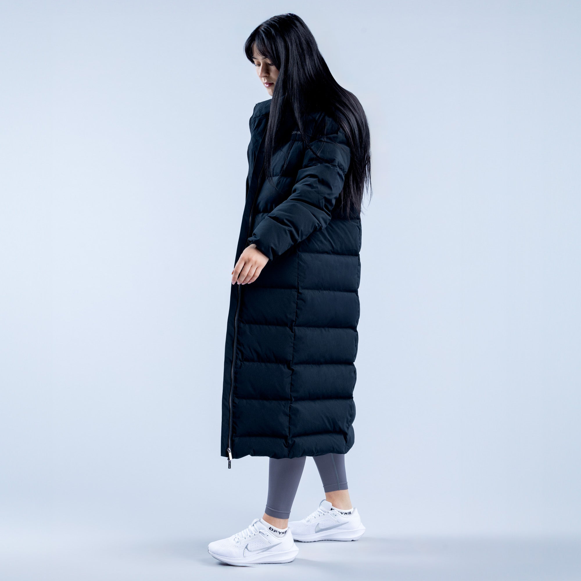 DFYNE Revive Long Down Jakker Dame Svarte | 12309-IDQK