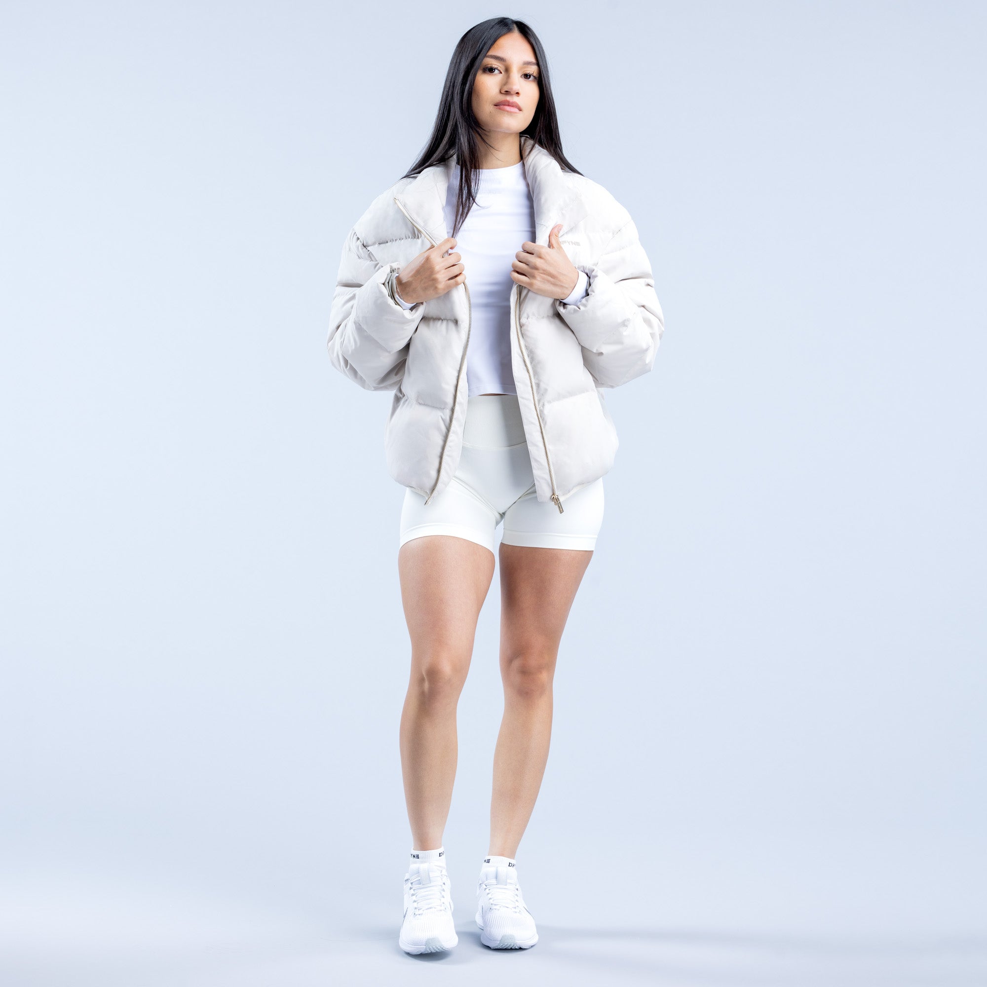 DFYNE Revive Short Down Jakker Dame Hvite | 58293-ZAJC