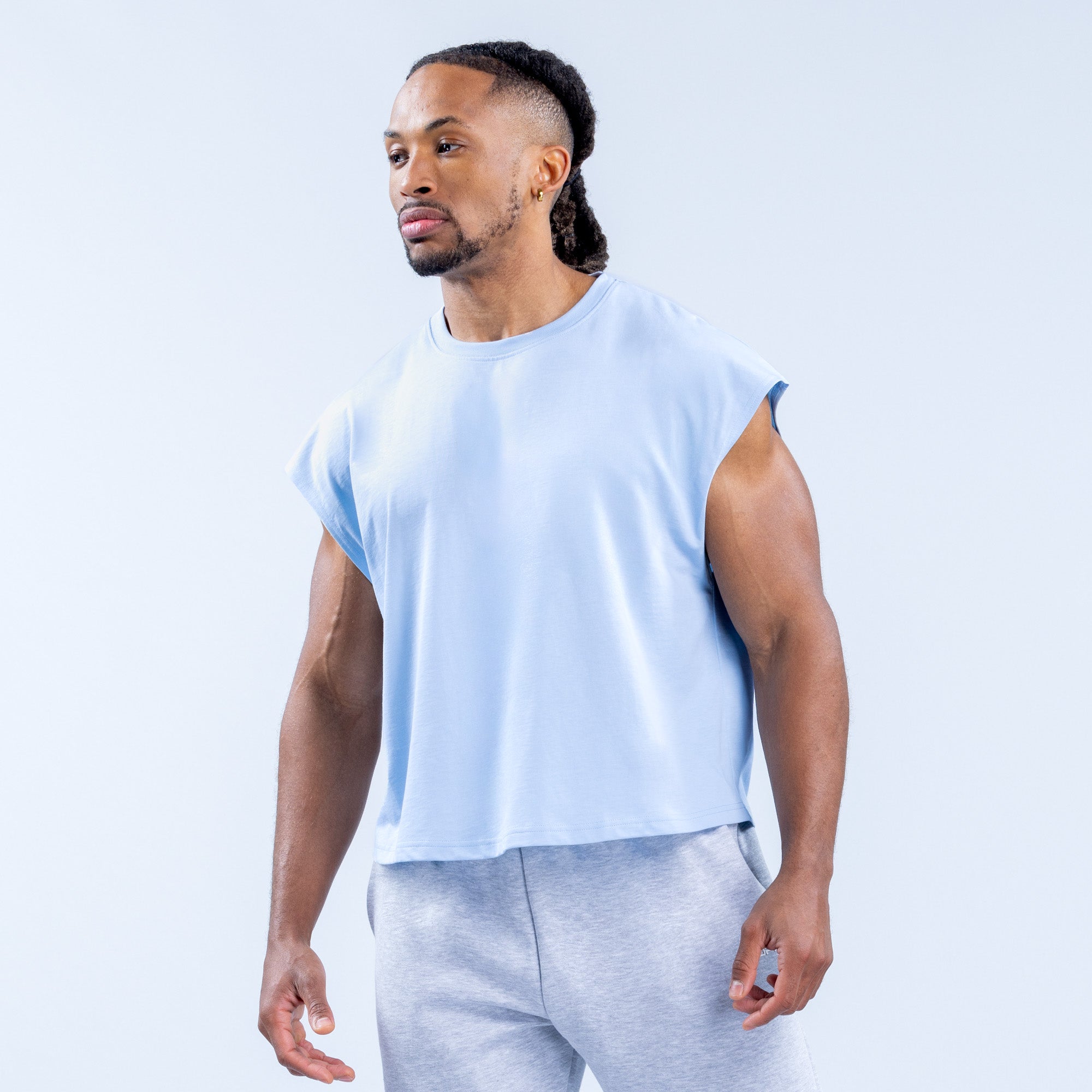 DFYNE Signature Crop Tank Top Herre Blå | 40631-WYOQ