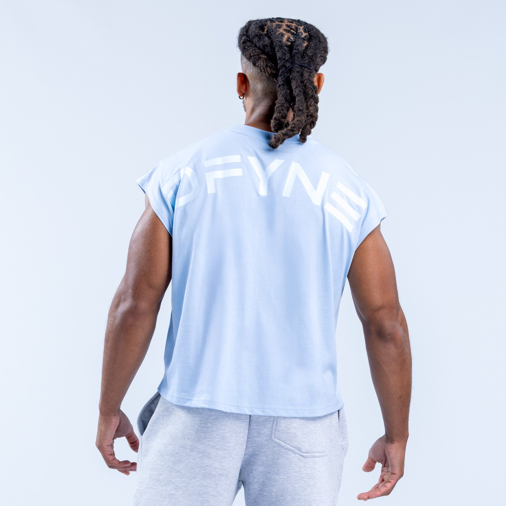 DFYNE Signature Crop Tank Top Herre Blå | 40631-WYOQ