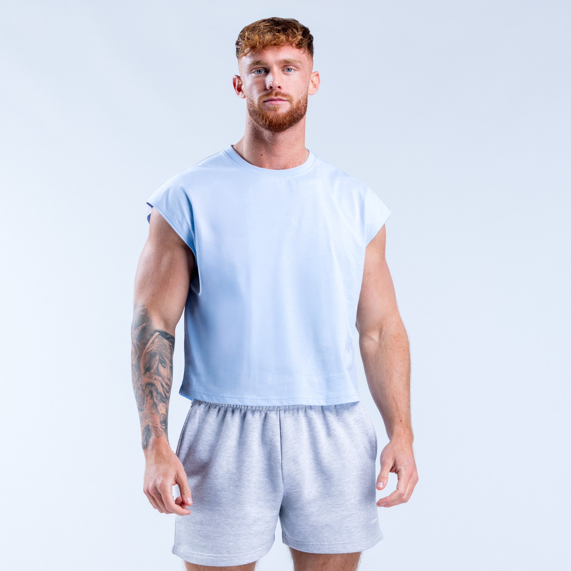 DFYNE Signature Crop Tank Top Herre Blå | 40631-WYOQ