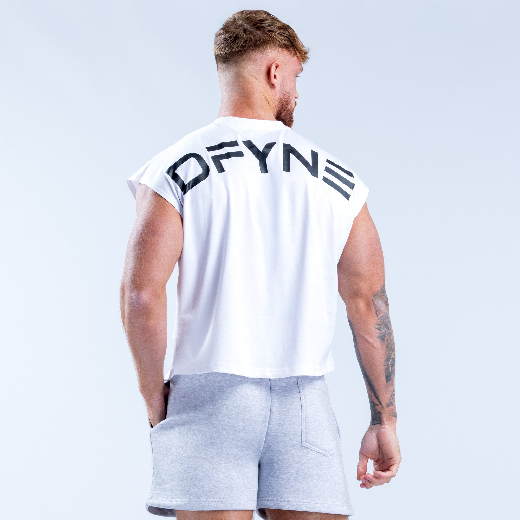 DFYNE Signature Crop Tank Top Herre Hvite | 73621-PEJR