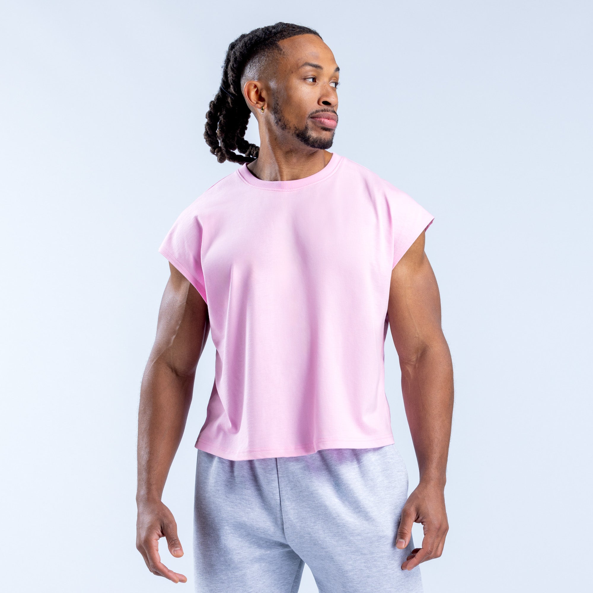 DFYNE Signature Crop Tank Top Herre Lyse Rosa Rosa | 75613-TUWQ