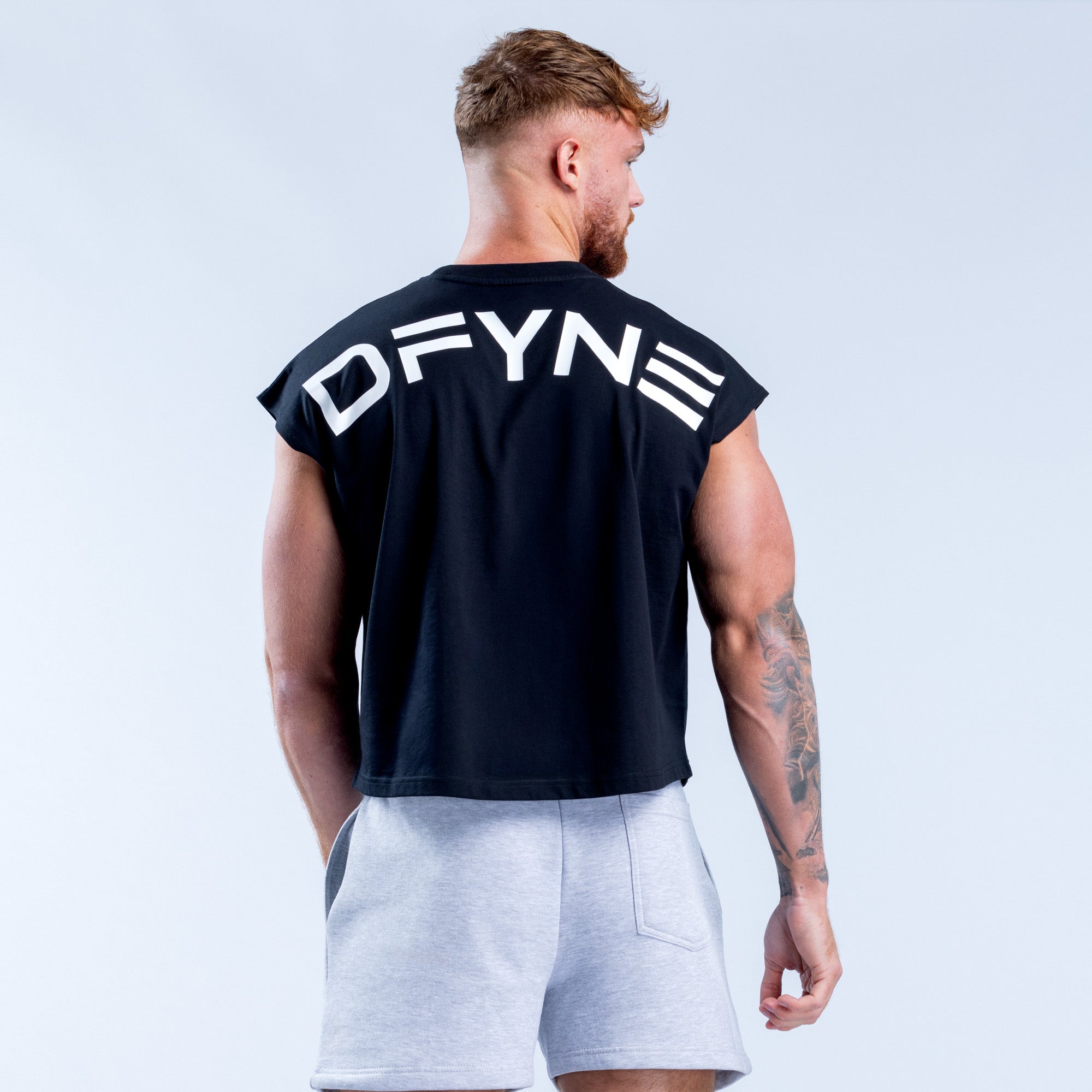 DFYNE Signature Crop Tank Top Herre Svarte | 48931-FEQL