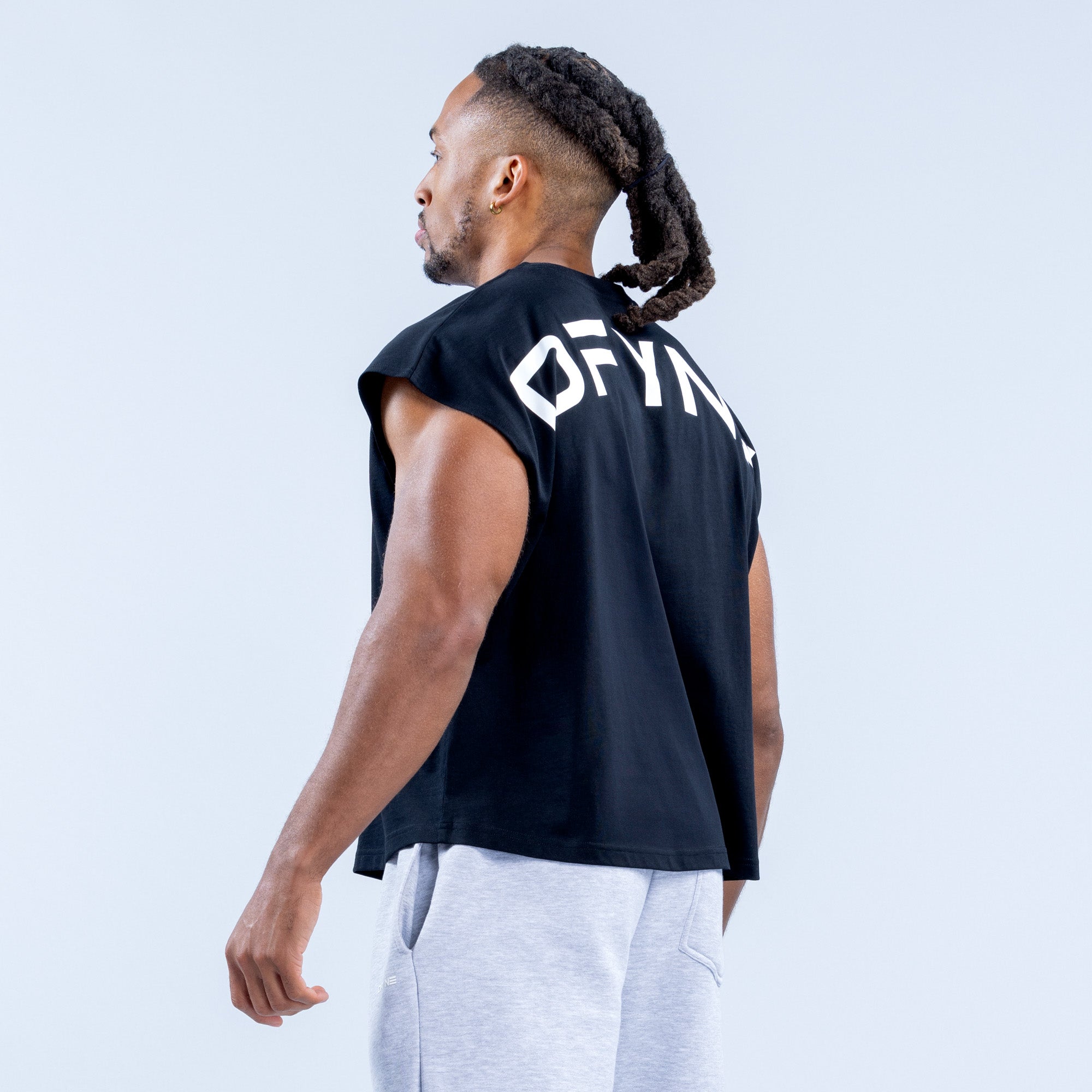 DFYNE Signature Crop Tank Top Herre Svarte | 48931-FEQL