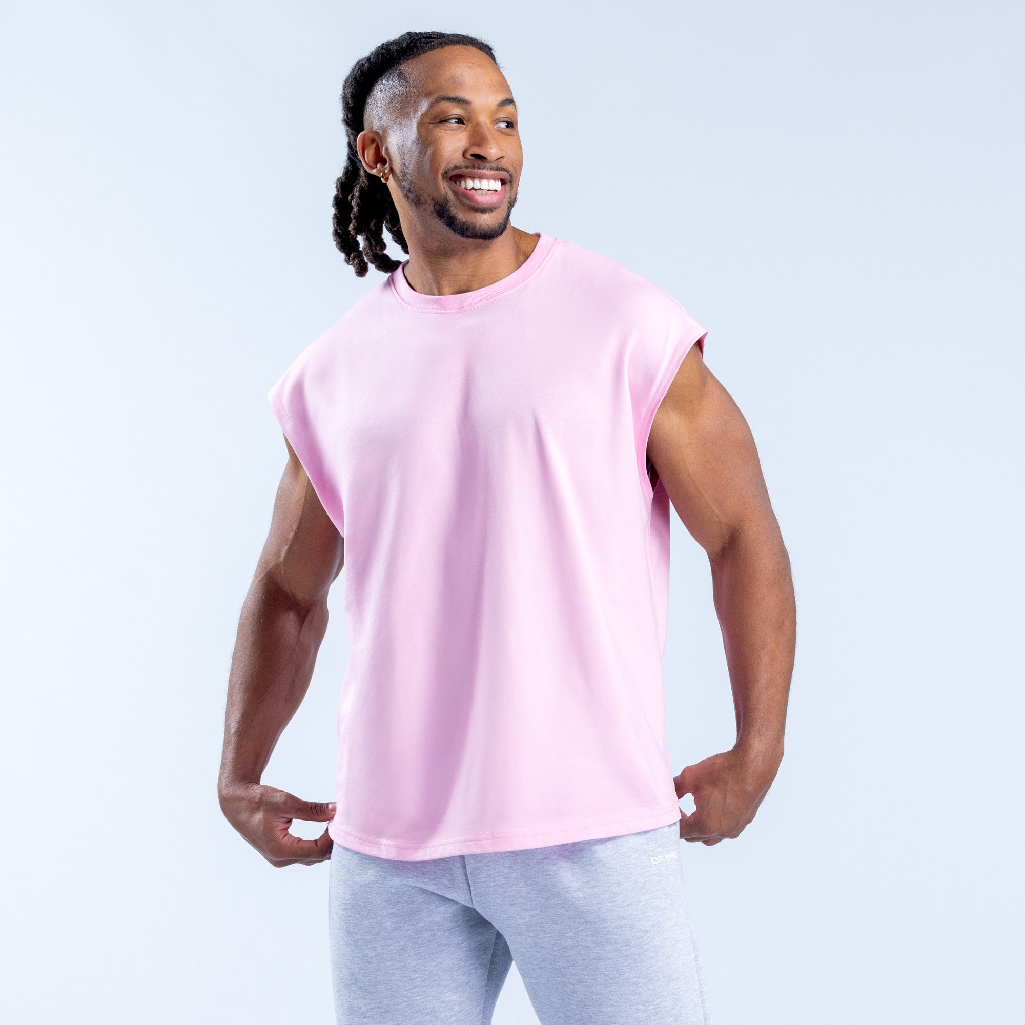 DFYNE Signature Tank Top Herre Lyse Rosa Rosa | 12857-IXGS