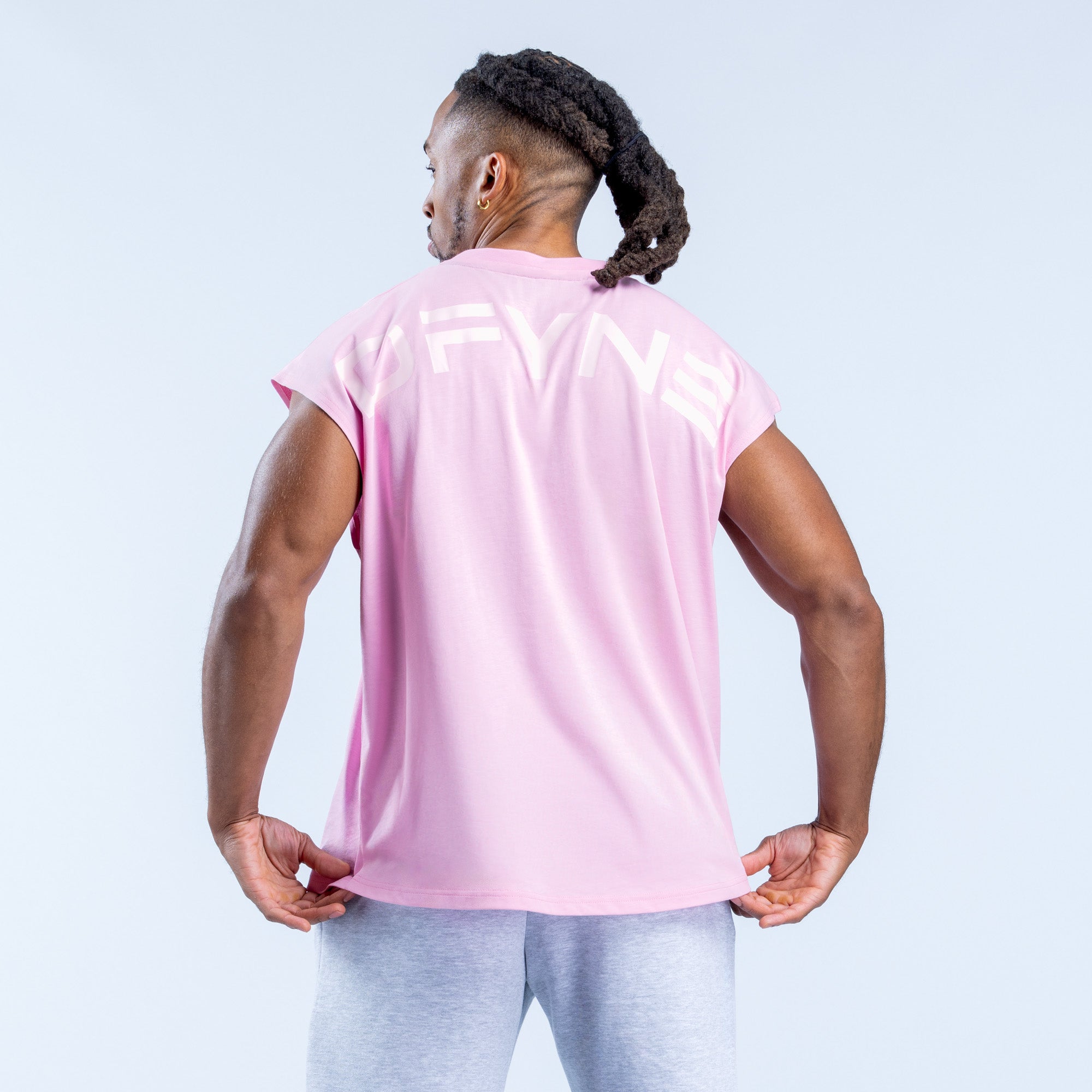 DFYNE Signature Tank Top Herre Lyse Rosa Rosa | 12857-IXGS