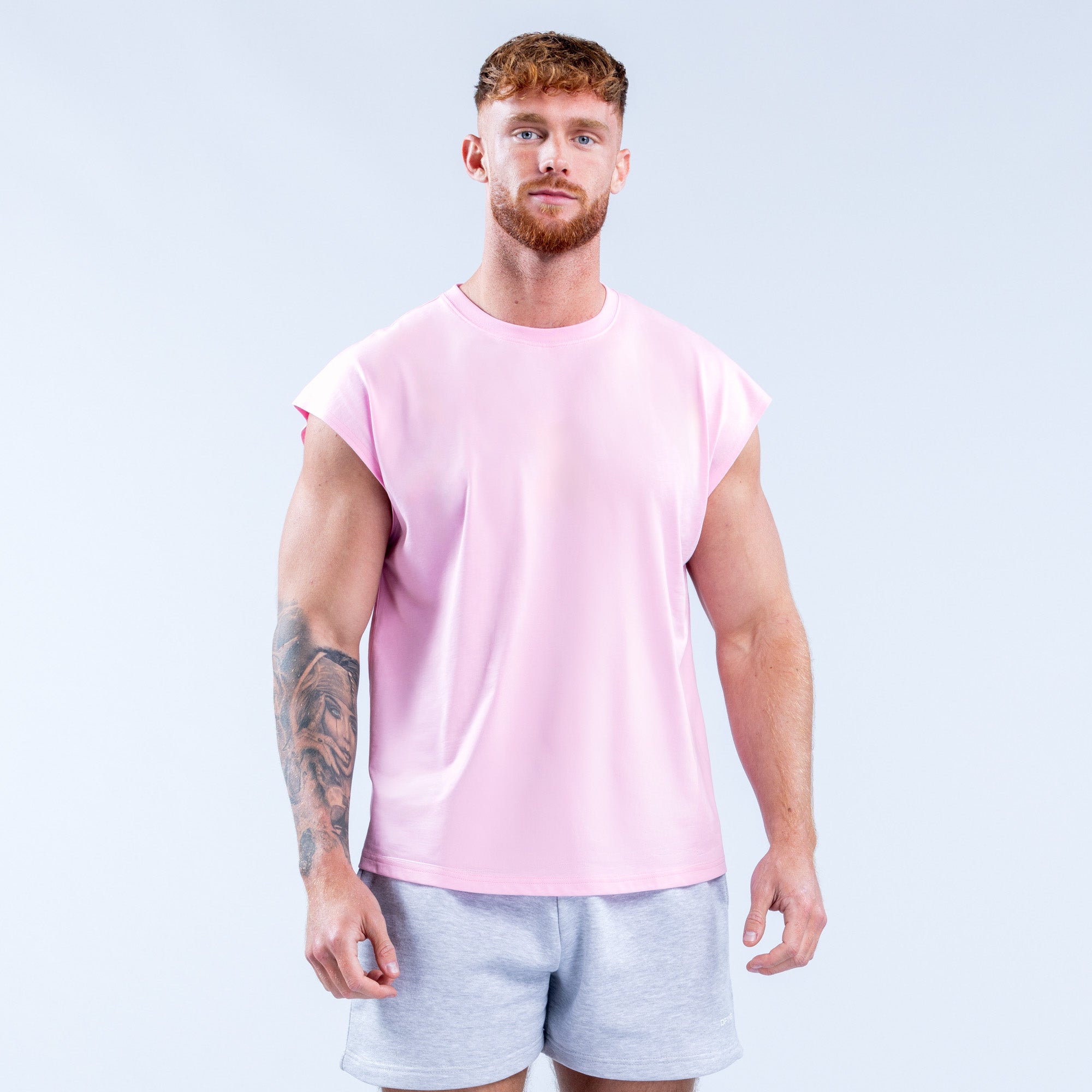 DFYNE Signature Tank Top Herre Lyse Rosa Rosa | 12857-IXGS