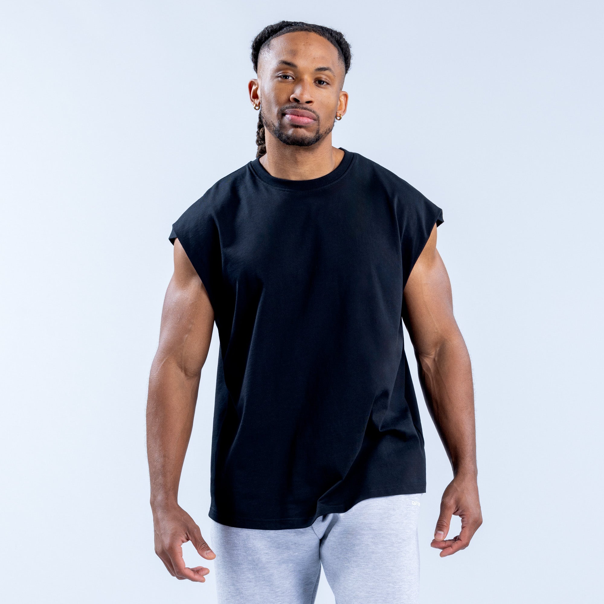 DFYNE Signature Tank Top Herre Svarte | 67831-WJRT