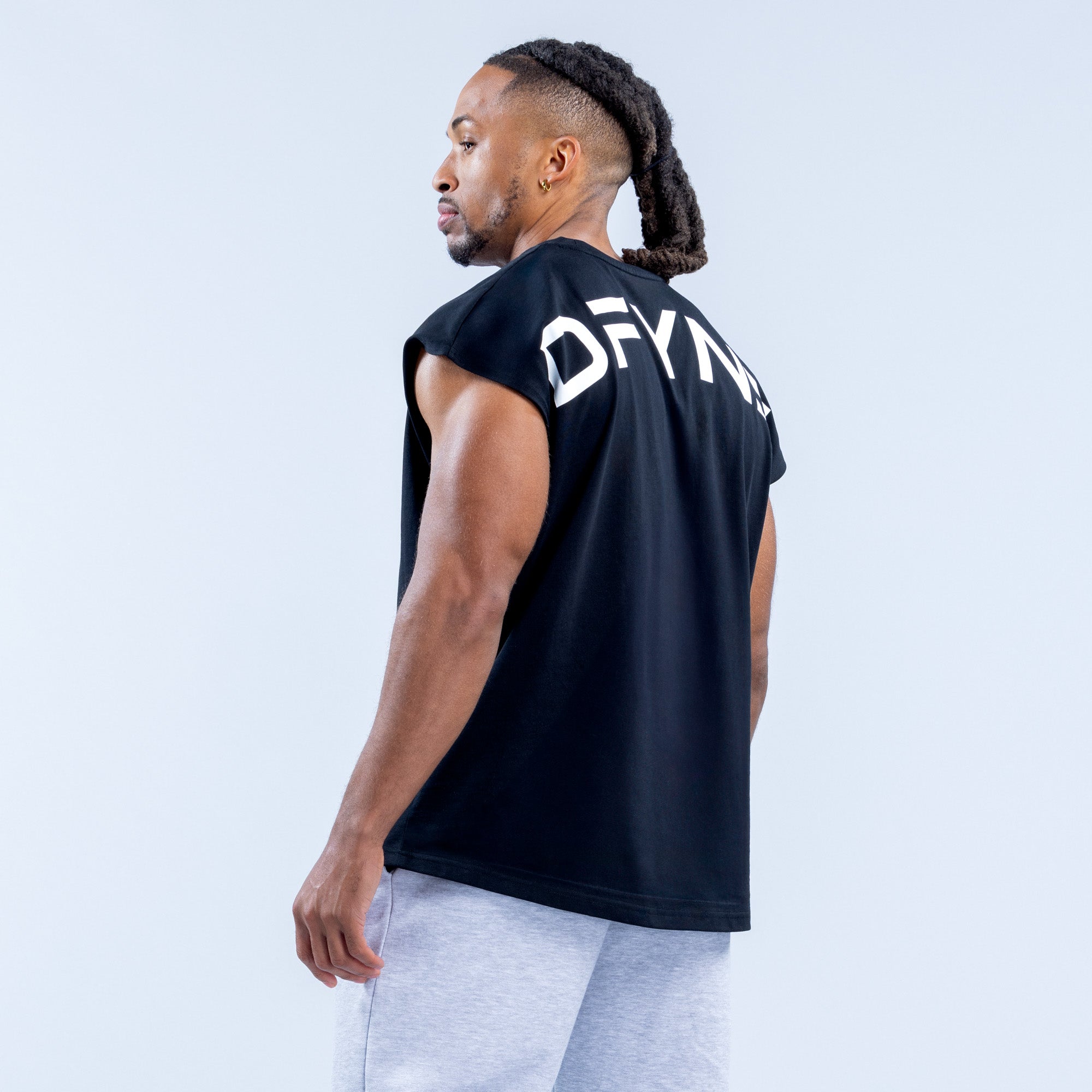 DFYNE Signature Tank Top Herre Svarte | 67831-WJRT