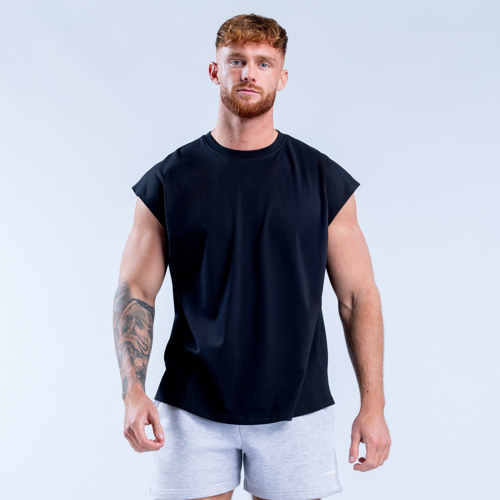 DFYNE Signature Tank Top Herre Svarte | 67831-WJRT