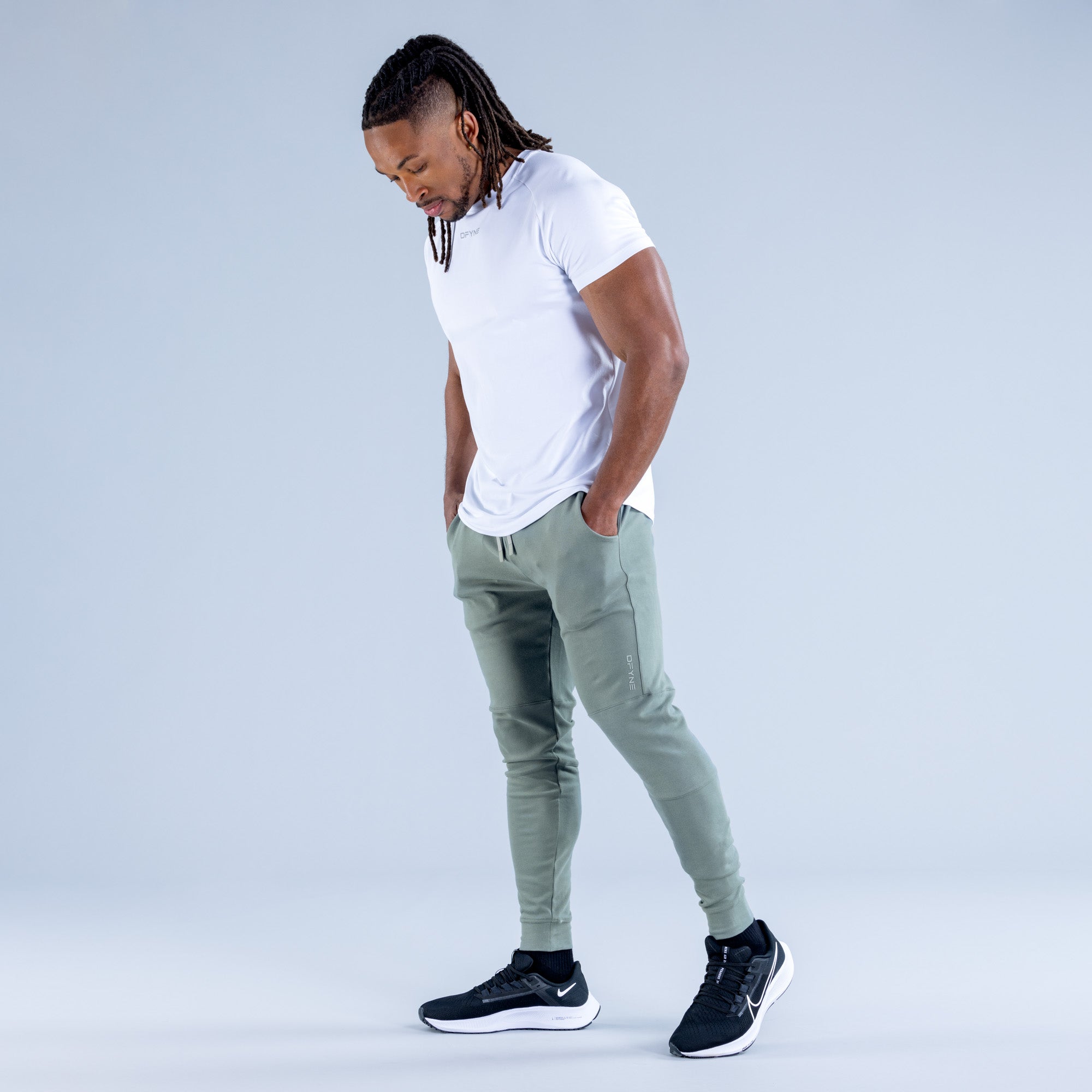 DFYNE Stealth Tapered Joggebukse Herre Olivengrønne | 27951-PAVJ