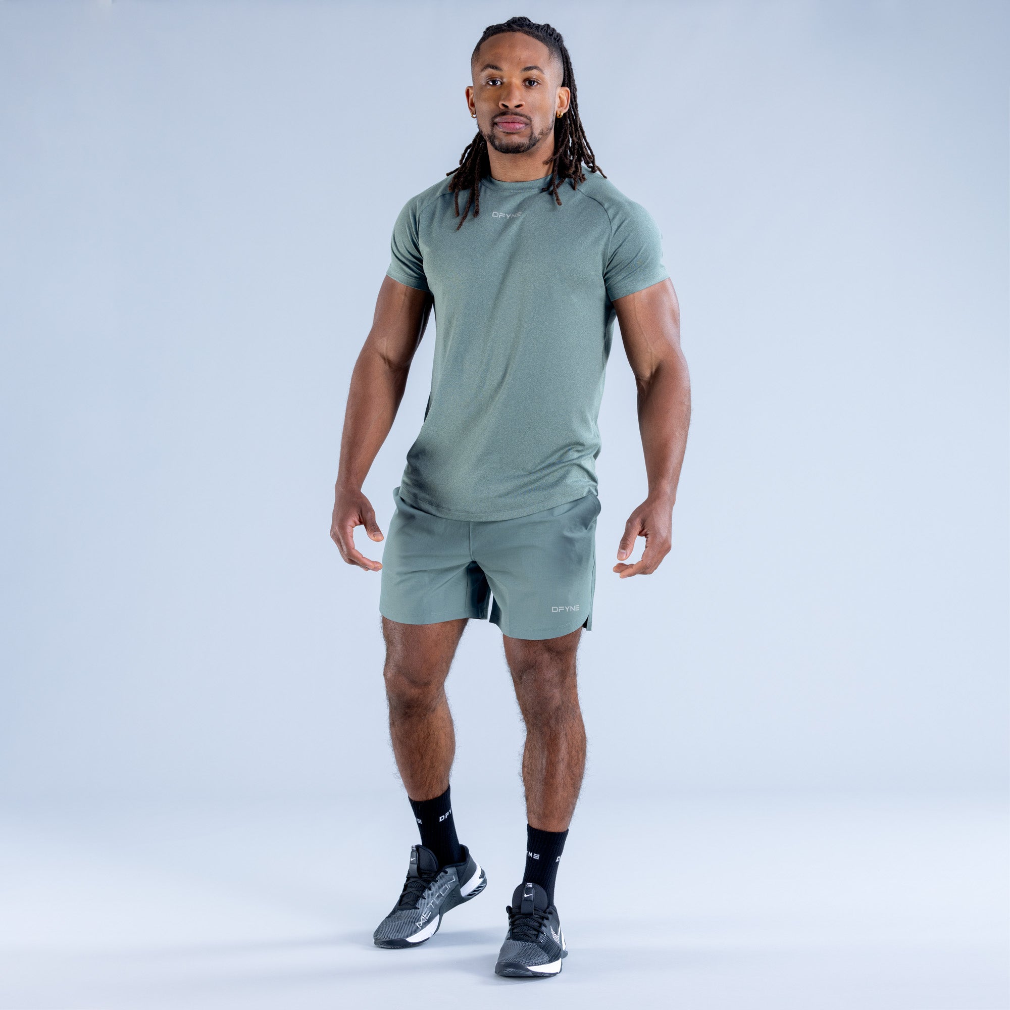 DFYNE Stealth Training T-Skjorte Herre Olivengrønne | 84170-TMDA